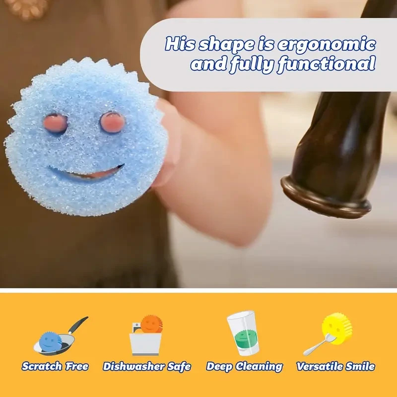 8-Pack Scrub Daddy Sponges Kitchen Sponges – Scratch-Free for Dishes & Multipurp