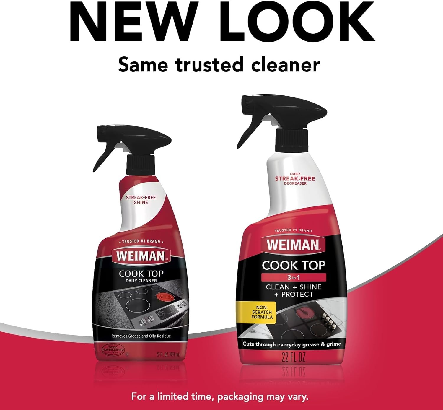 Weiman Daily Cooktop Cleaner Degreaser 22oz w/ Microfiber Cloth Streak Free NEW