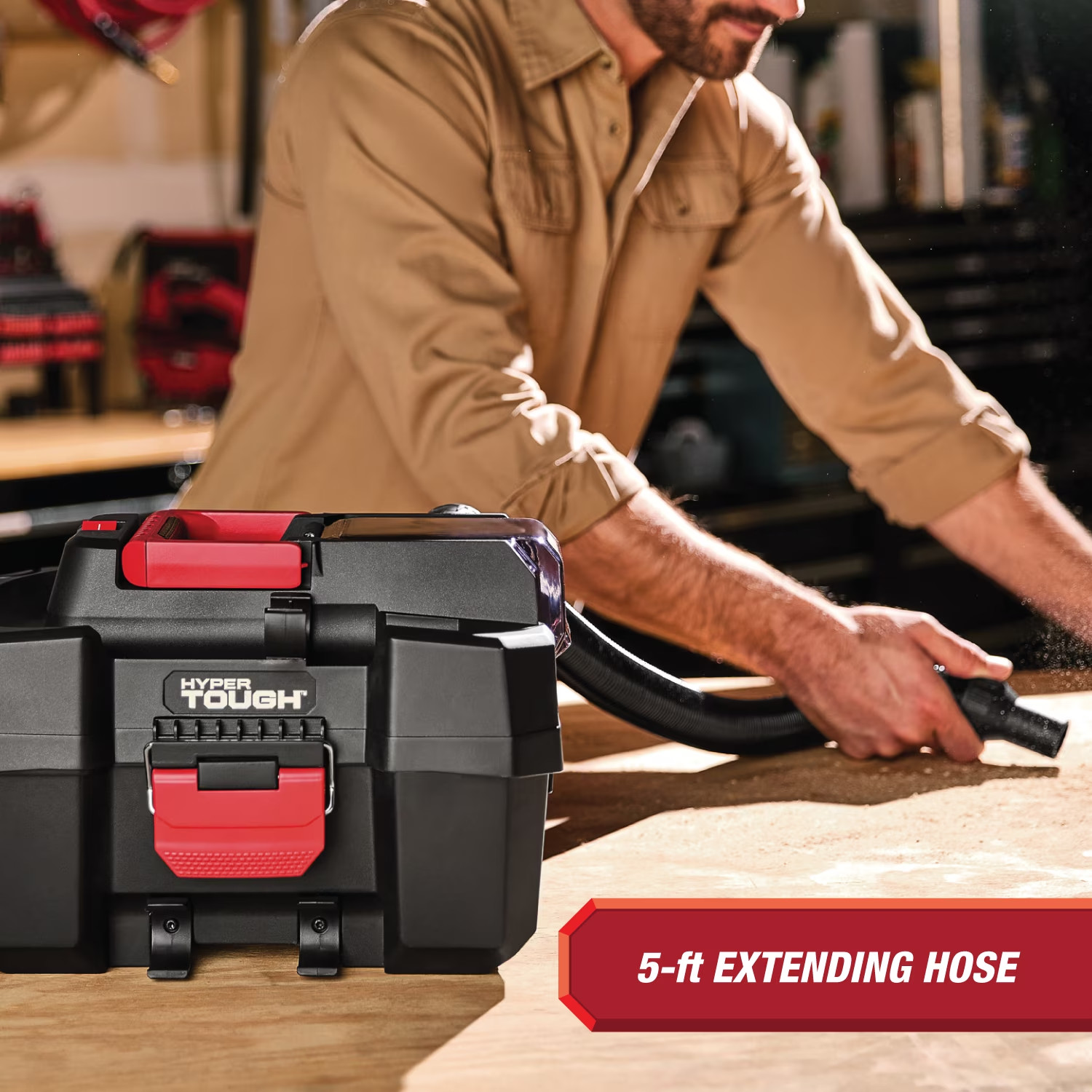 Hyper Tough 1.5 Gallon Wet Dry Vac, 20V Max, Brushless Motor, Cordless