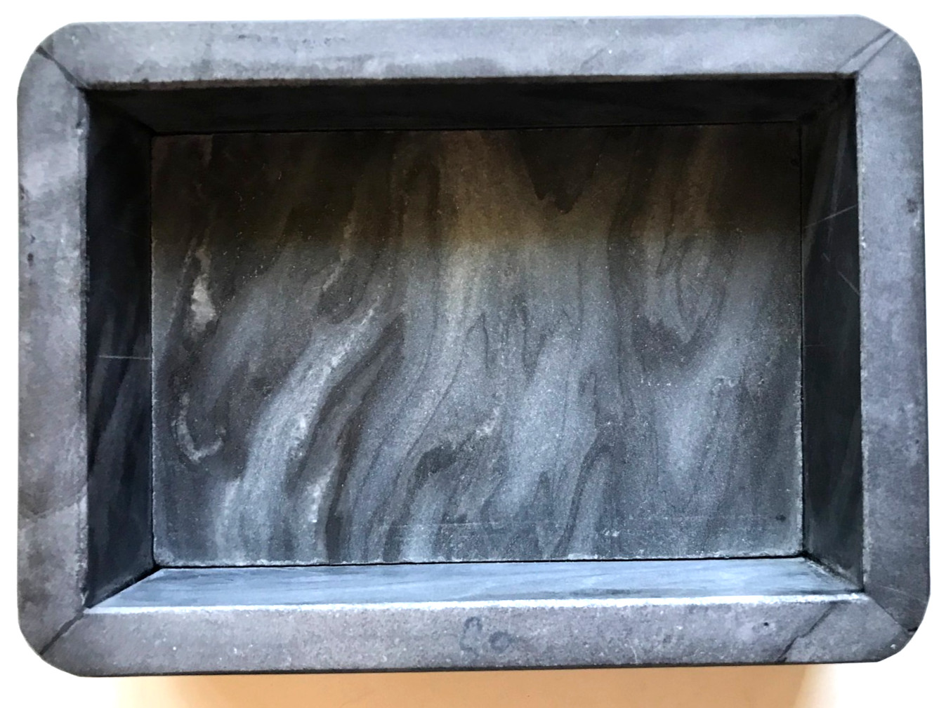 New Black & Gray Marble Box, 7 x 5 x -4-1/2″, “Gold” Snake on Lid, 5-1/2 lbs