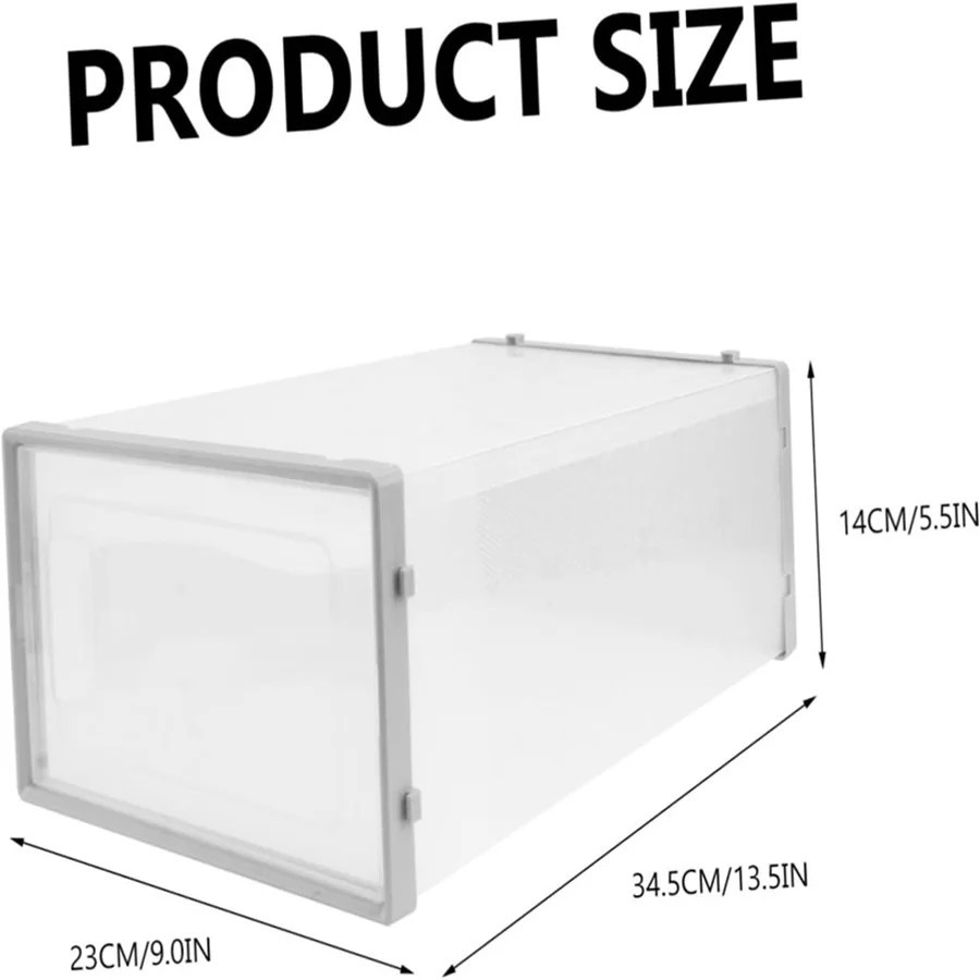 12-Pack Stackable Shoe Storage Boxes – Extra Large Clear Sneaker Display