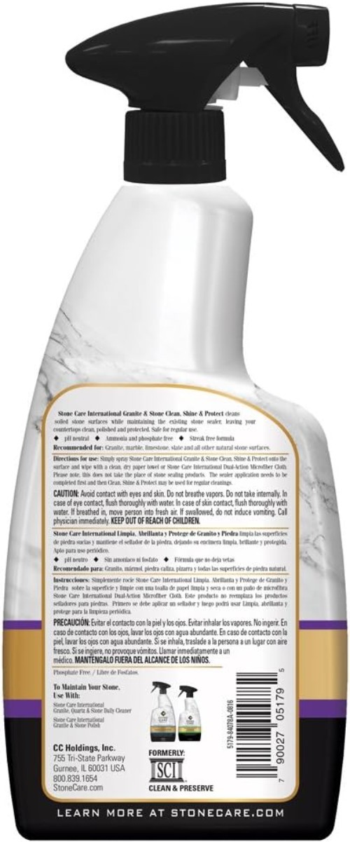 Granite Clean, Shine & Protect – Cleans Polishes & Protects Stone, Granite, Q…