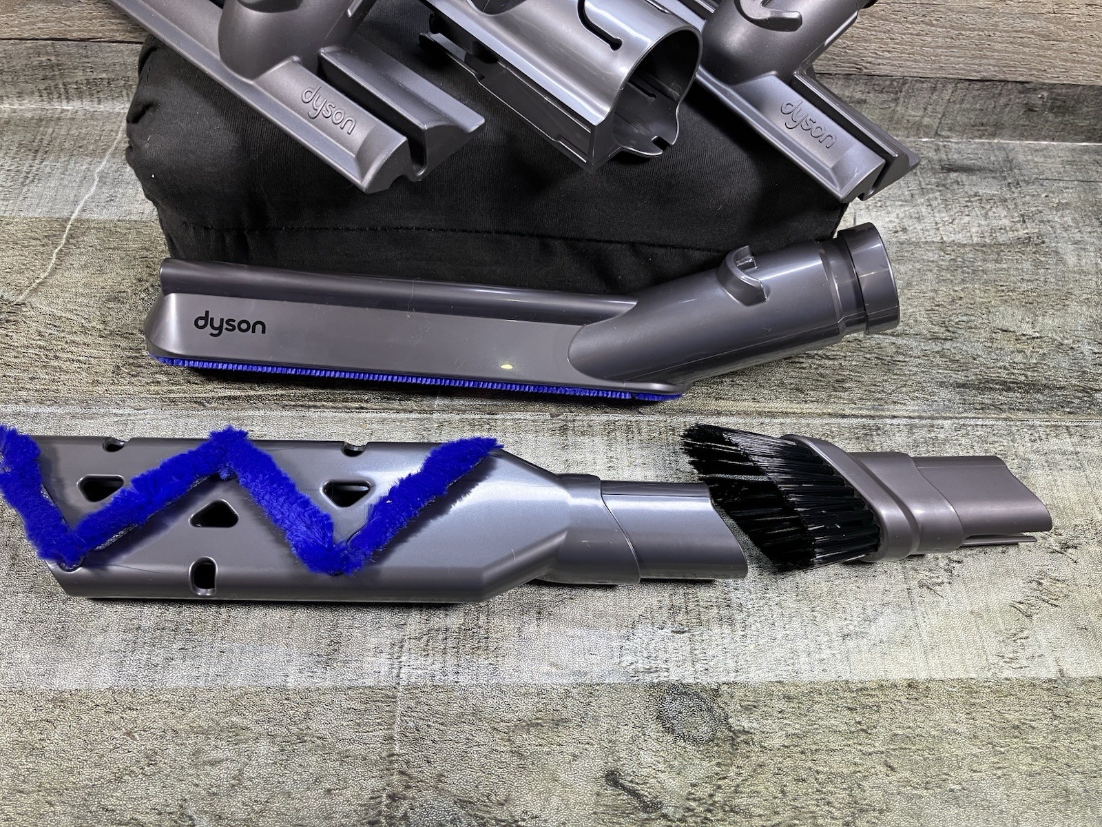 Dyson Pet Vacuum Attachments Crevice extension With Brush, Flat Wand, Hold Clip