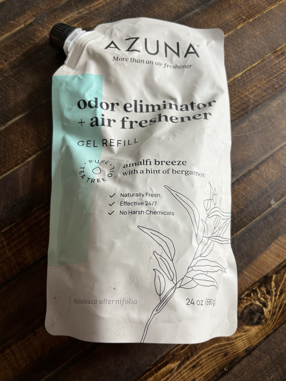 Azuna Odor Eliminator & Air Freshener Gel Refill Amalfi Breeze Tea Tree Oil 24oz