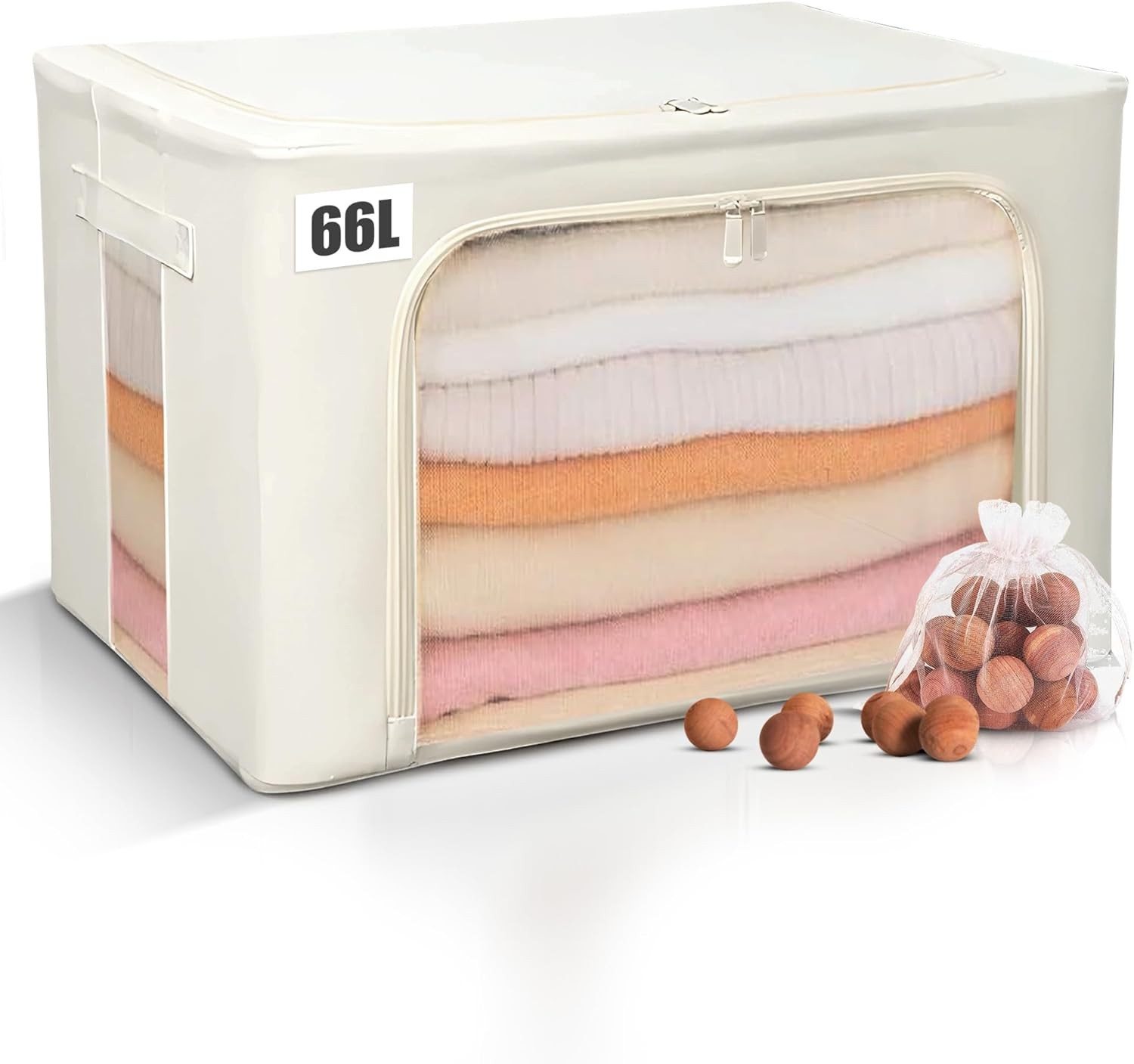 66L Large Cashmere Sweater Storage Bag with Steel Frame | Natural Red Cedar