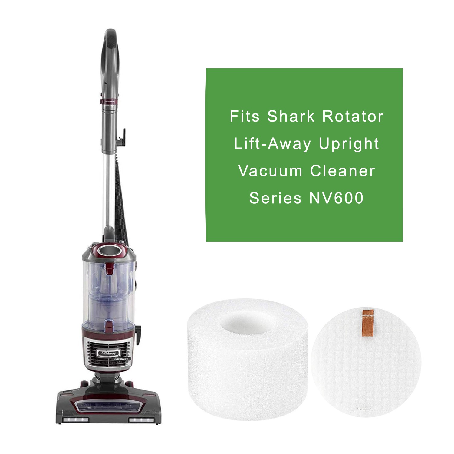 MaximalPower Vacuum Filter Kit for Shark NV600 V752 NV650 AZ1002 True Pet NV650W