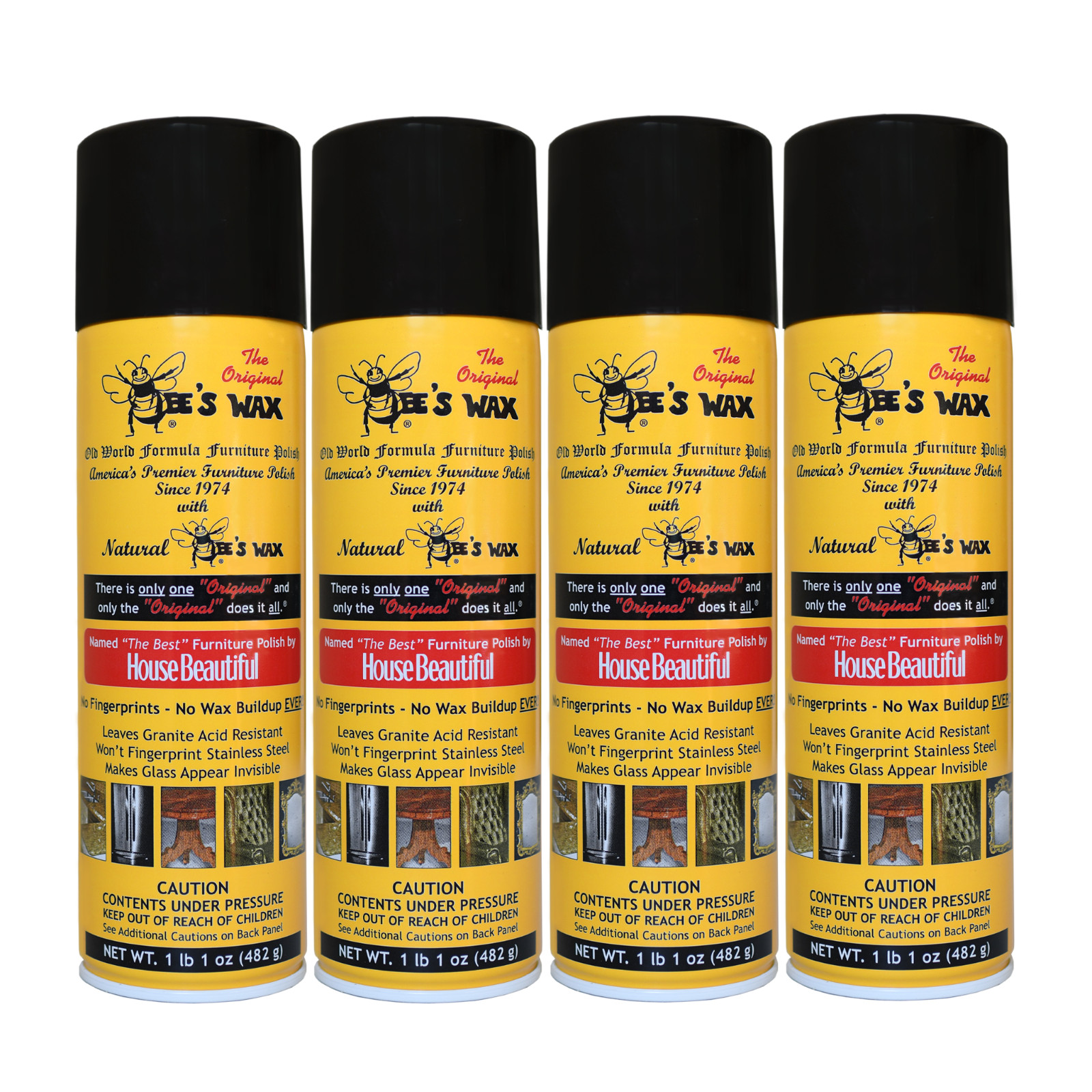 4 PACK – The Original Bee’s Wax Polish 4 Large 17 oz cans