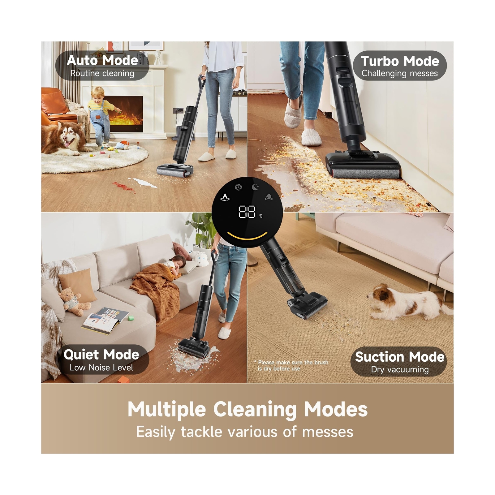 DREAME H12 Pro FlexReach Wet Dry Vacuum Cleaner, 0 Tangle Cordless Vacuum Mop…