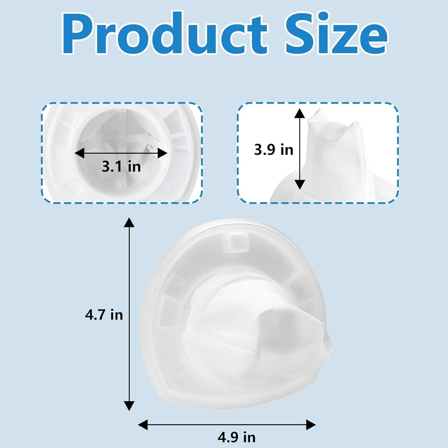 8x New Filter Replacement For Black & Decker VF110 Dustbuster part # 90558113