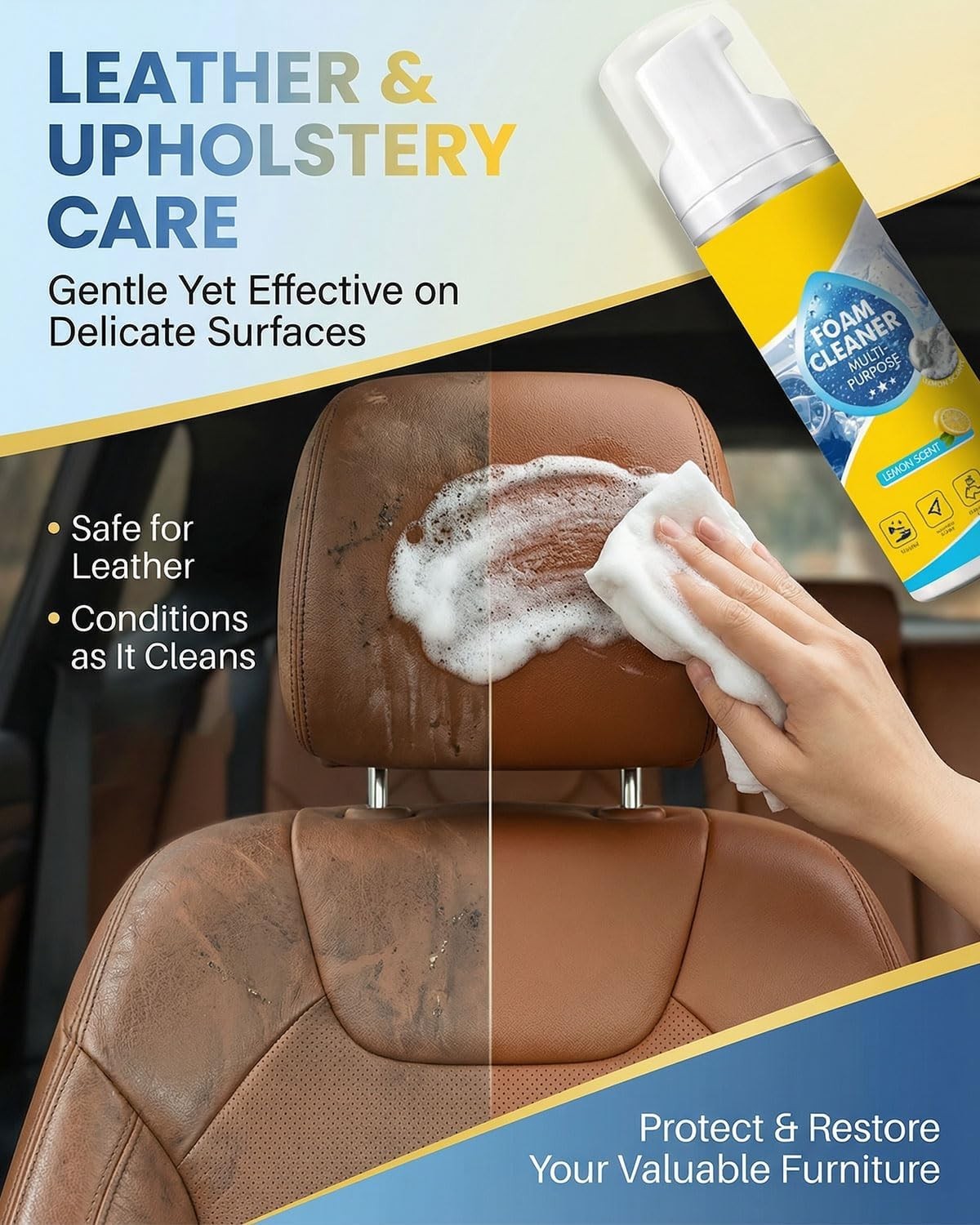 150ml Auto Go Foam Cleaner – Deep Cleaning Foam For Car Interior, Kitchen GreaCW