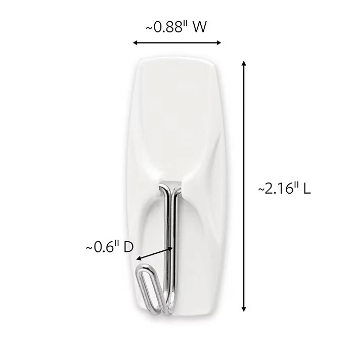 New Command Medium Wire Hooks – 16 Hooks, 20 Strips – Lot of 3 Packs – White