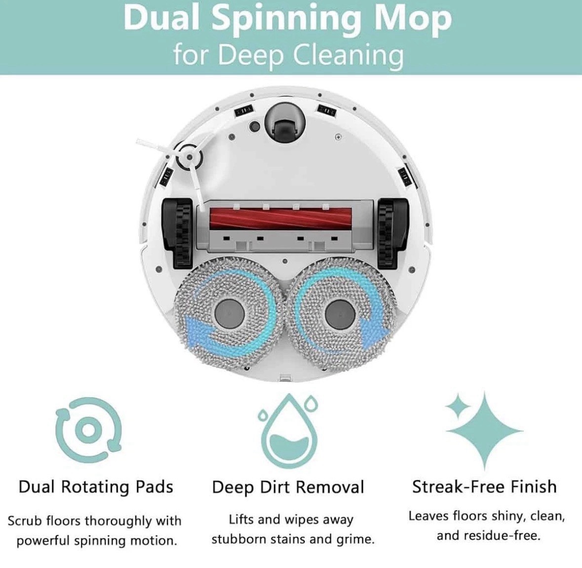 Microfiber Mop Cloths for roborock Q Revo, Qrevo MaxV Robot Vacuum Cleaner