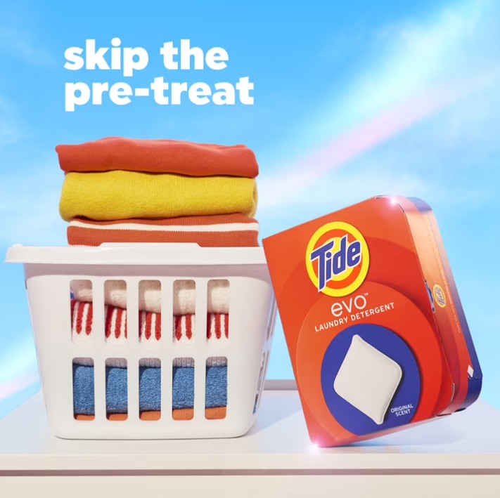 2 PACK Tide Evo Laundry Detergent Tiles, Original Tide Scent, 42 Count PACK