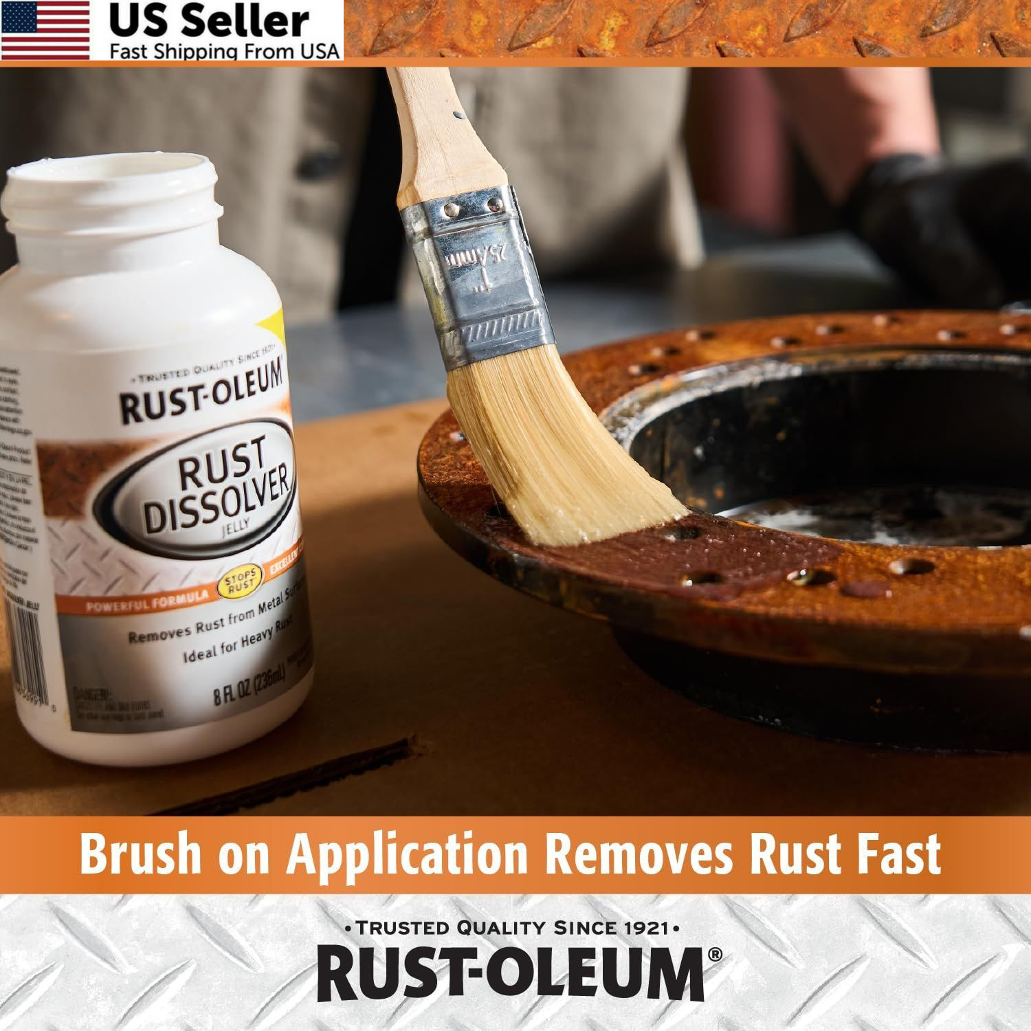 Rust-Oleum Rust Dissolver Jelly | Heavy-Duty 8 Fl Oz (Pack of 1), No Color