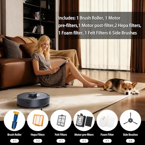 Replacement Parts for Shark UR2360 Robot Vacuum – 14 Pack Compatible Accessories