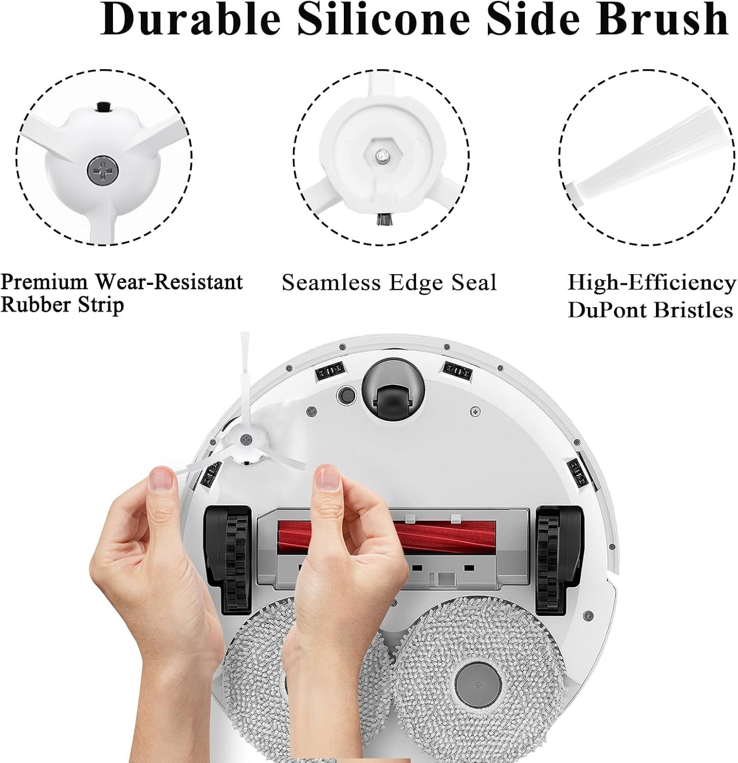Side Brushes Replacement Compatible with Roborock Q Revo Qrevo S Qrevo Pro