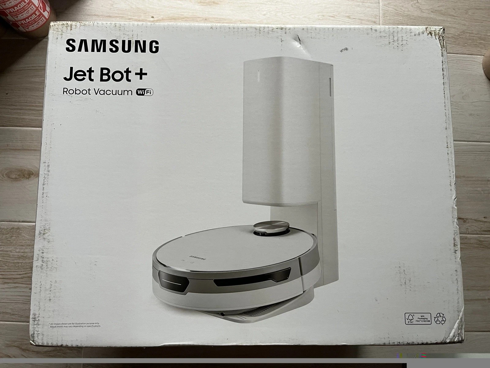 Samsung – Jet Bot+ Robot Vacuum with Clean Station – White – NEW AND SHIPS FAST