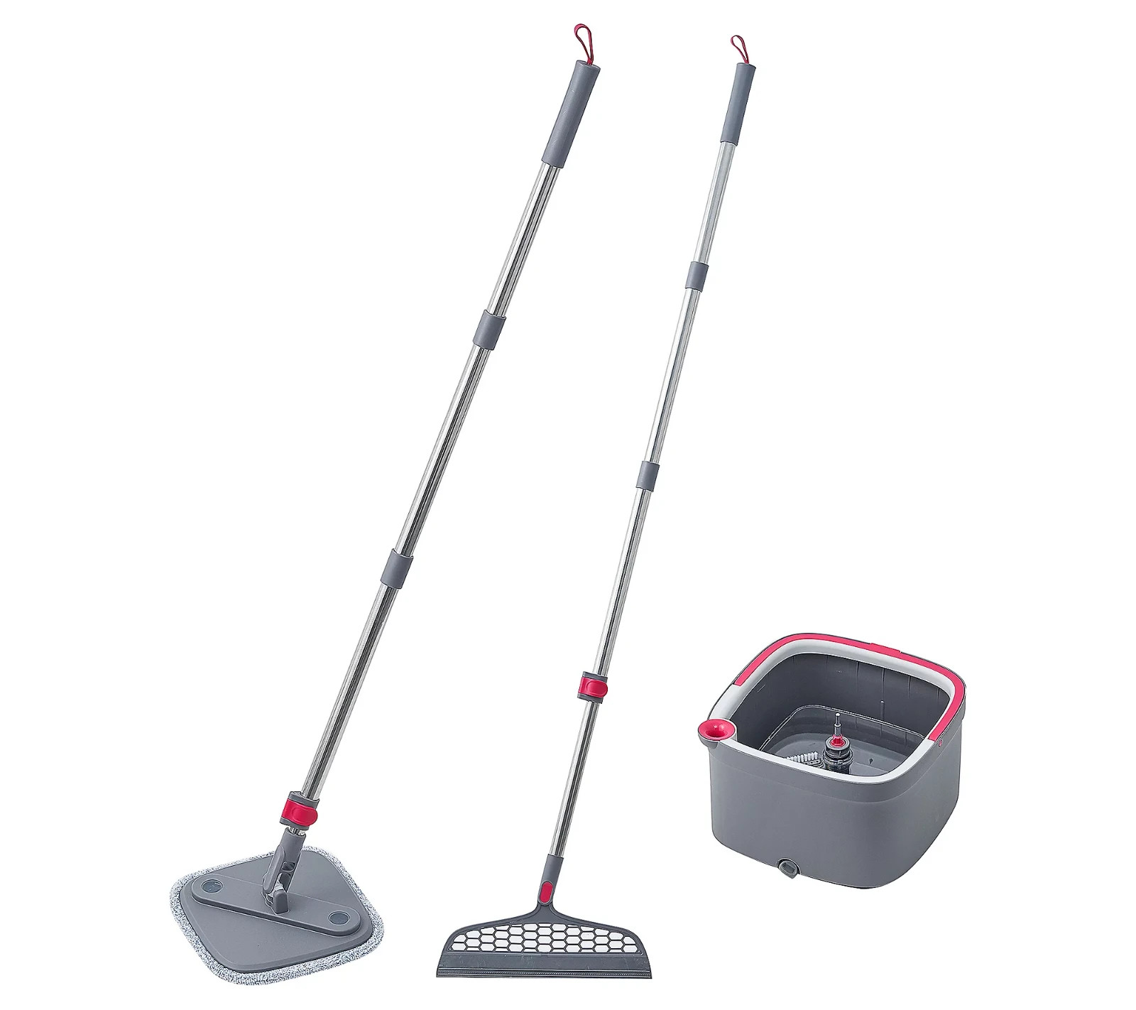 True & Tidy Mop & Bucket System with Silicone Floor Sweeper