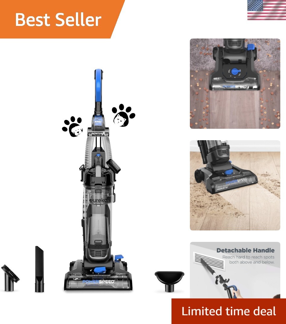Powerful Eureka PowerSpeed Vacuum for Hard Floors & Carpets – Easy Maintenance
