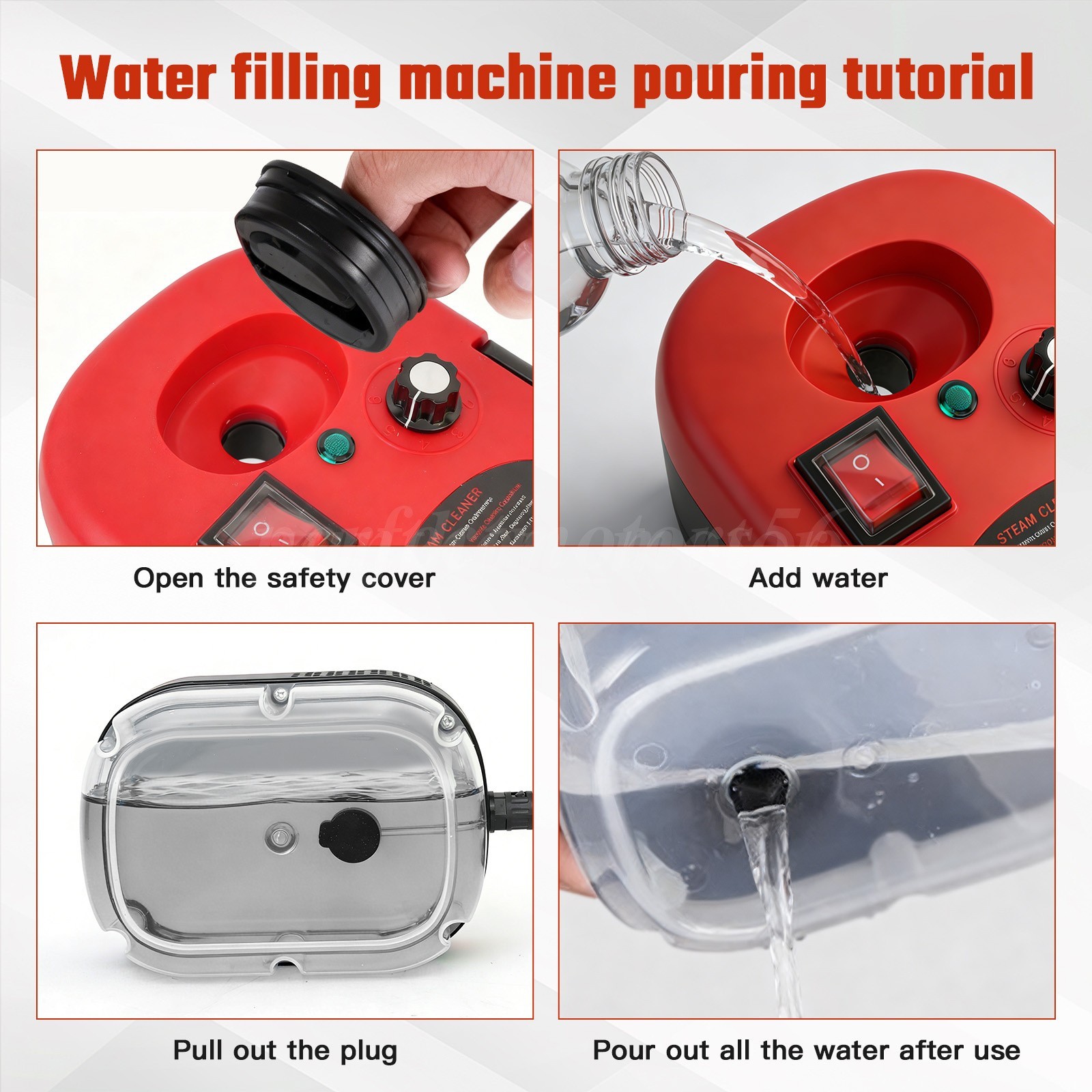 2500W Handheld Steam Cleaner Car Detailing Cleaning Machine Vehicle Auto Washer