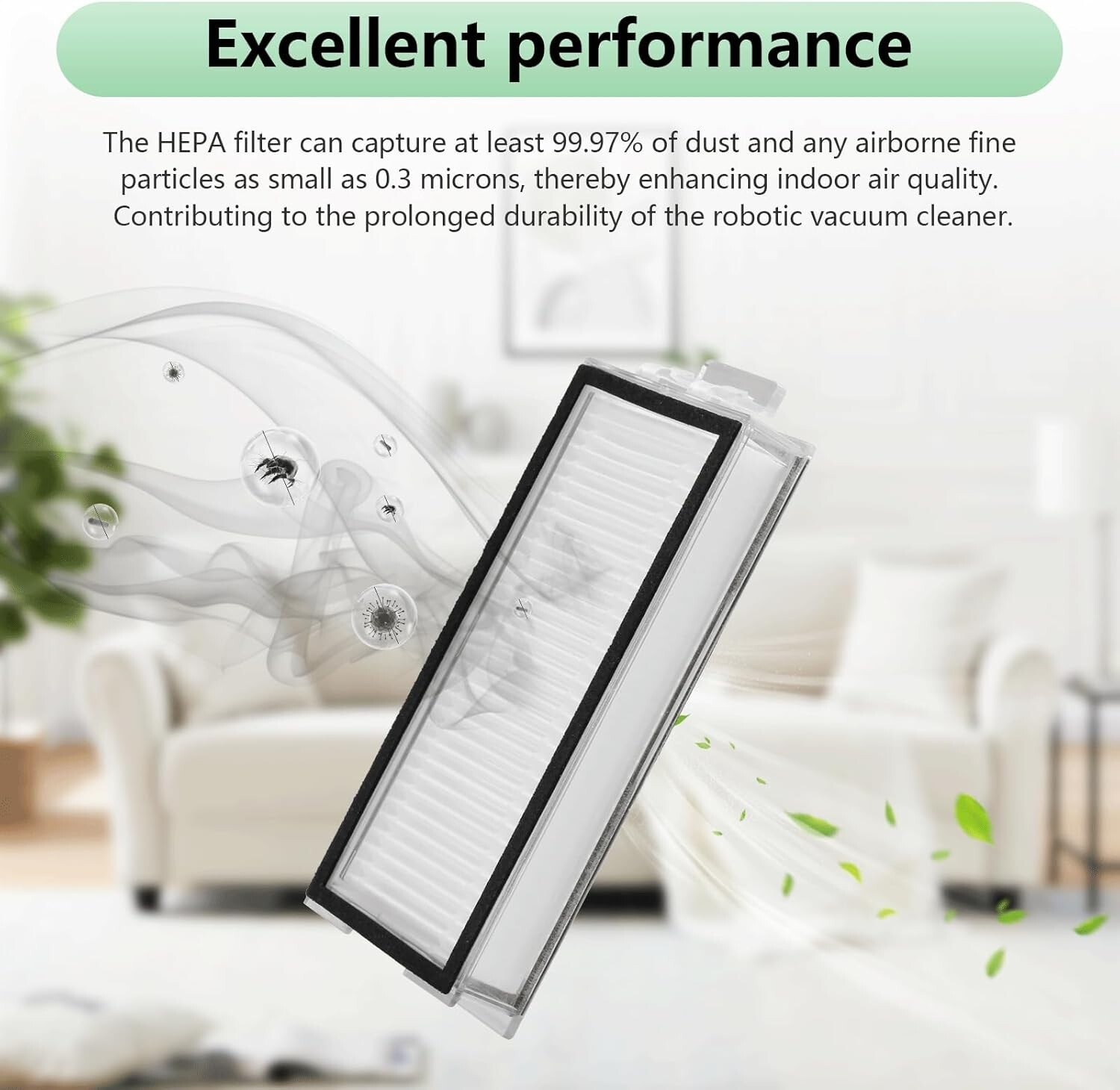 4 Pack Washable Filter For Roborock Q5 Pro 4 True HEPA NEW