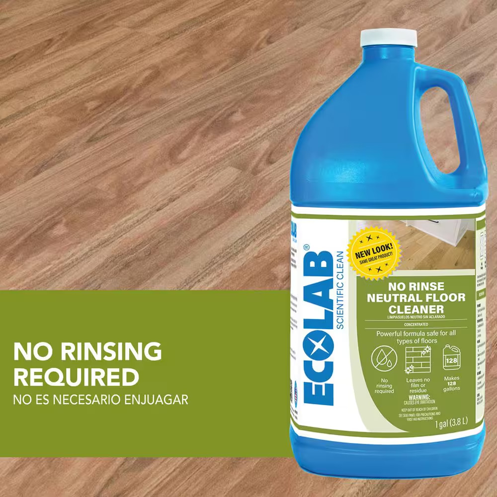 1 Gal. No Rinse Neutral Floor Concentrate Cleaner, Residue Free Formula for Tile