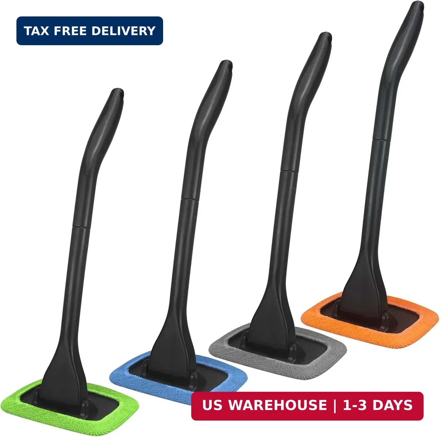 Car Windshield Cleaning Tool, Windshield Cleaner with 4 Washable and Reusable Mi
