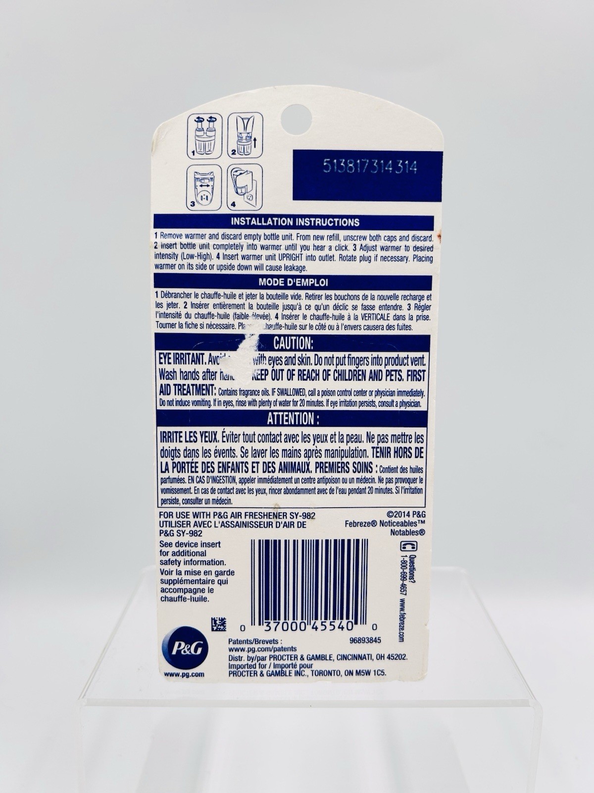 Febreze NOTICEables Dual Refill Scented Oils Refill Fresh Linen & Fluffy Clouds
