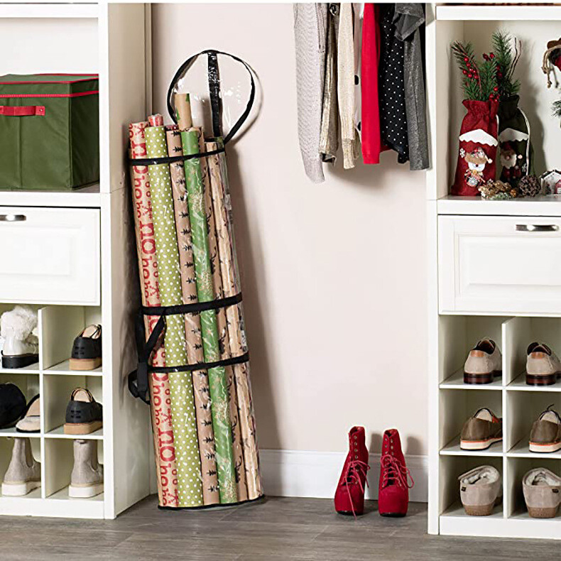 Waterproof Christmas Wrapping Paper Storage Bag Fits 14-20 Rolls 40 Inches Long