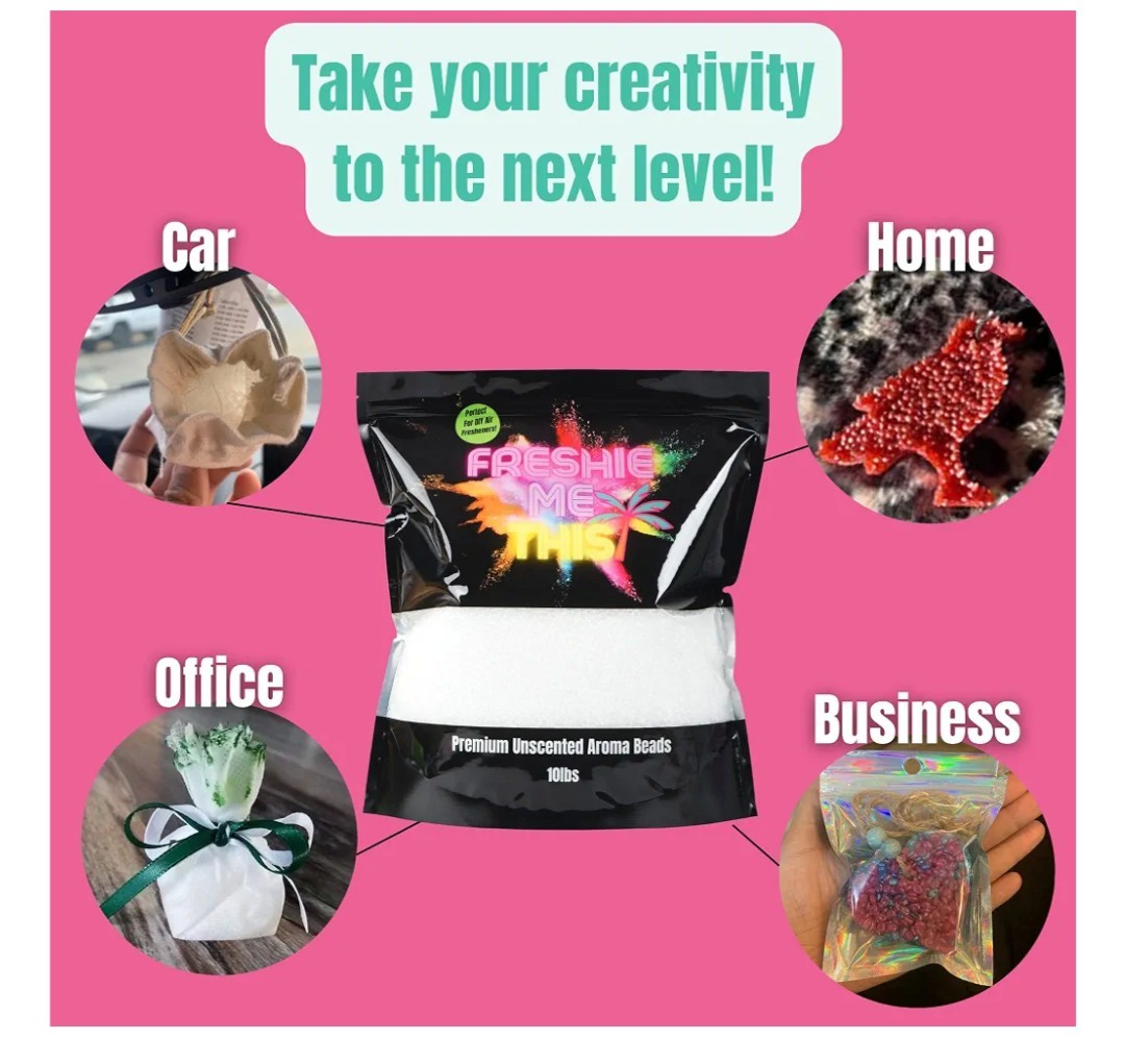 Premium Aroma Beads, 10lbs, 100% Unscented & Transparent Aroma Beads for Car