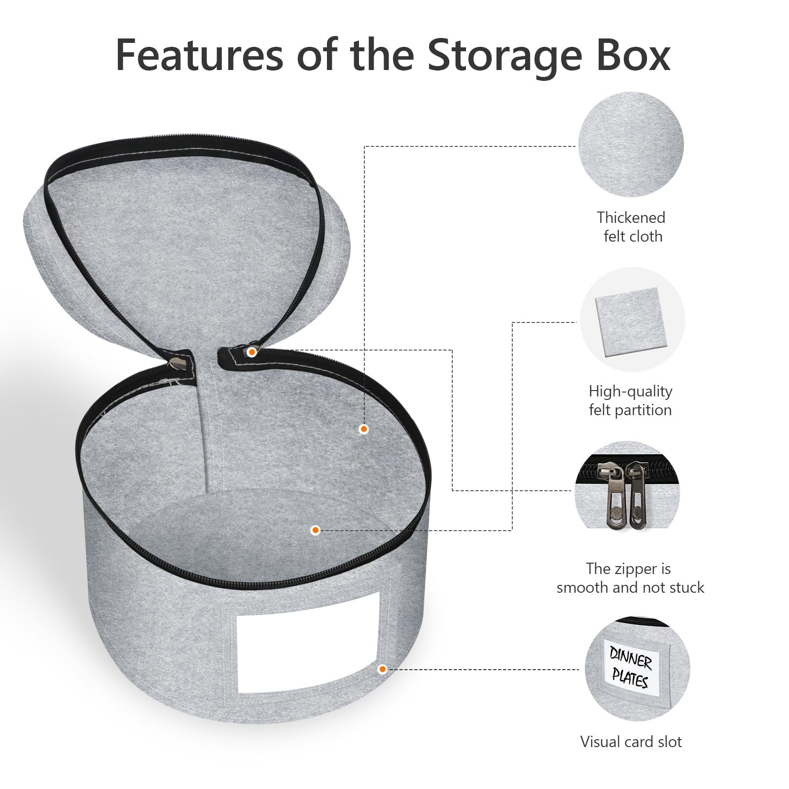 4 PCS Hard Shell China Storage Containers For Dinnerware Moving Box Dividers