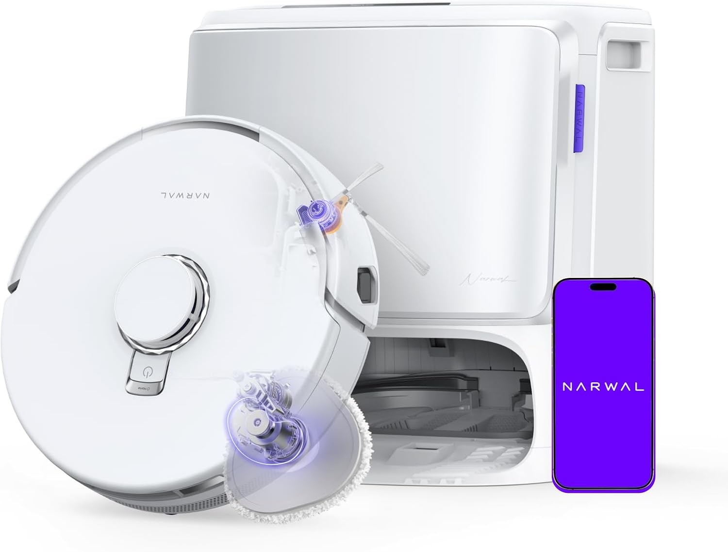 NARWAL Freo Z10 Turbo Robot Vacuum and Mop Combo 25000Pa Suction for Carpet Floo