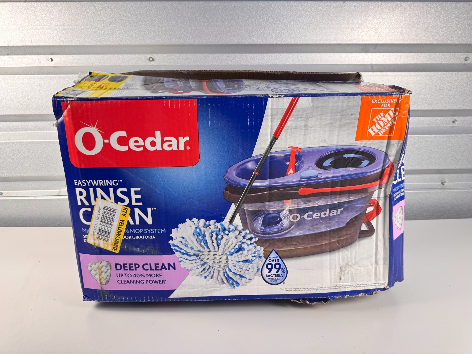 O-Cedar EasyWring RinseClean Mop Bucket Only Gray Red New Other No Mop Handle
