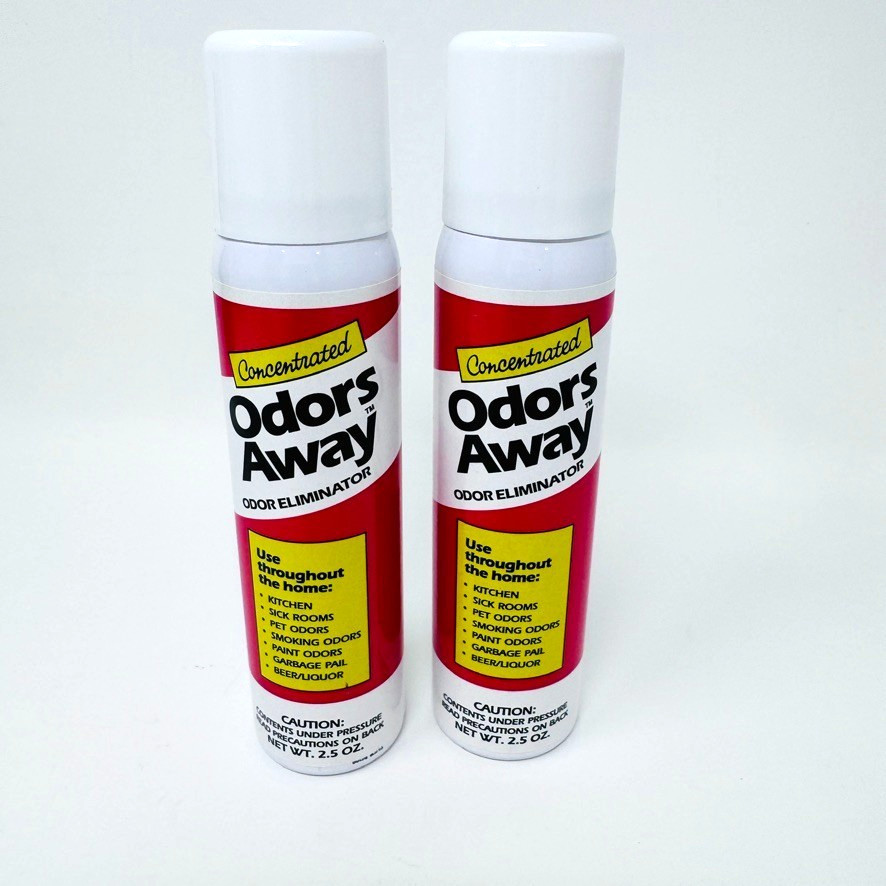 LOT 2 – Odors Away Concentrated Odor Eliminator Aerosol Spray 2.5 oz NEW