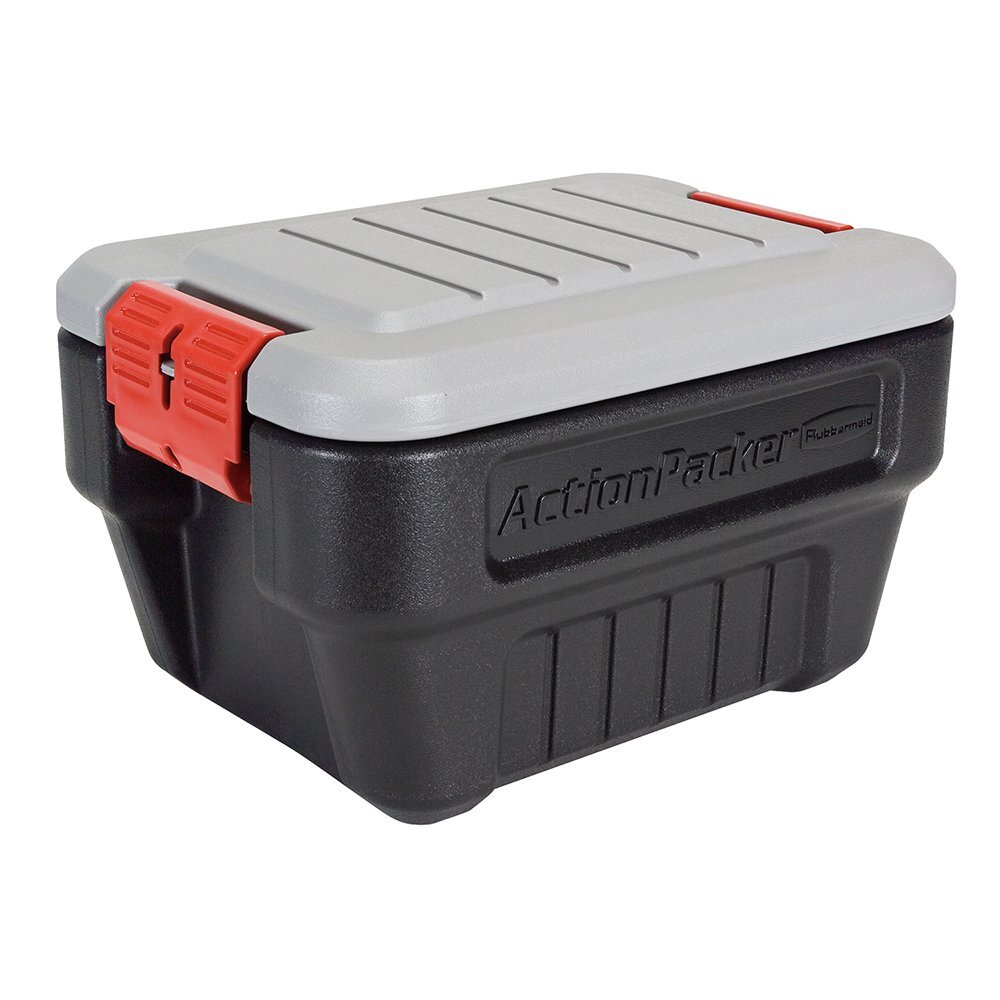 Rubbermaid ActionPacker 12.1 in. H x 14.1 in. W x 20 in. D Stackable Storage