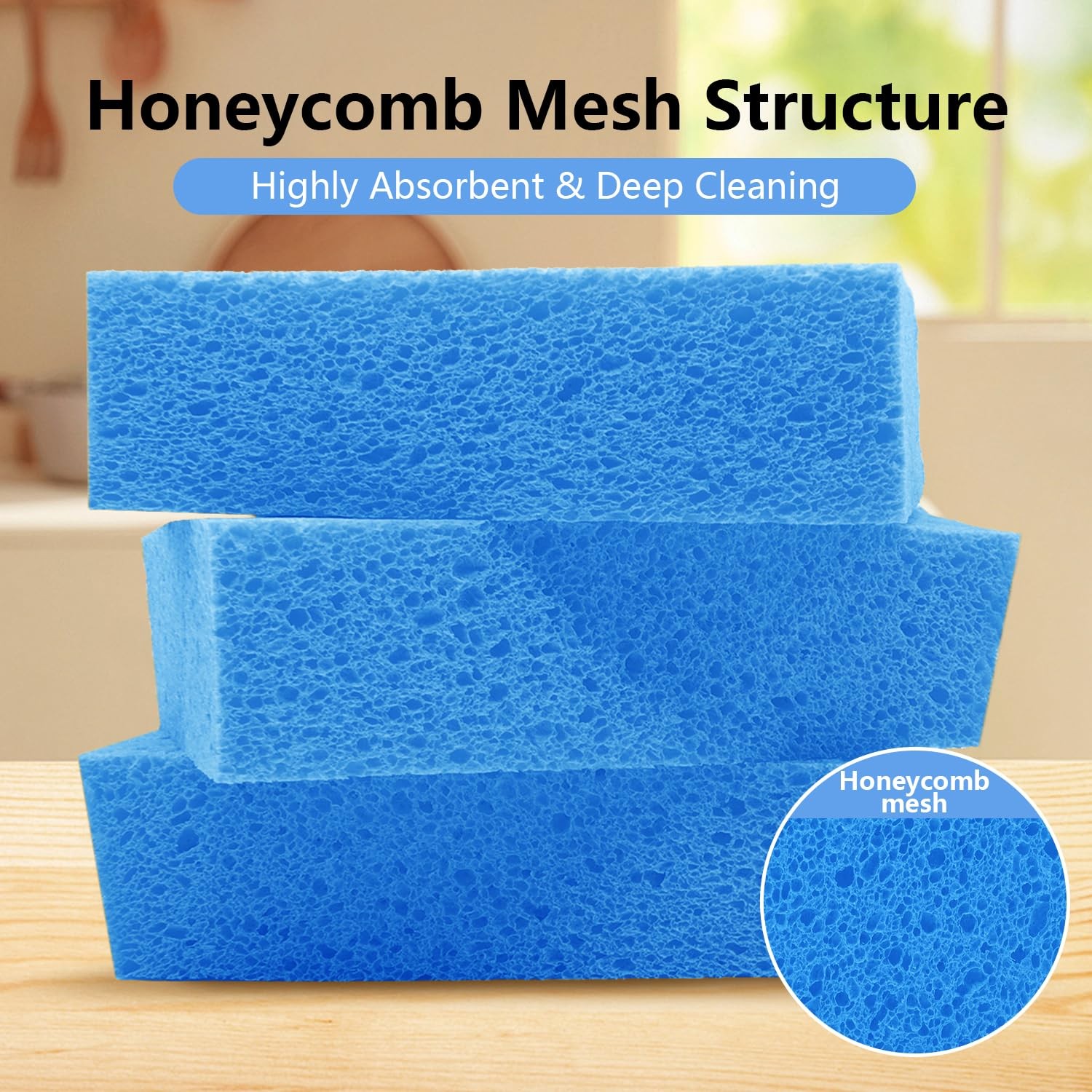 Cleaning and Washing Sponge, 3 Pack Large Extra Thick Heavy Duty Sponge