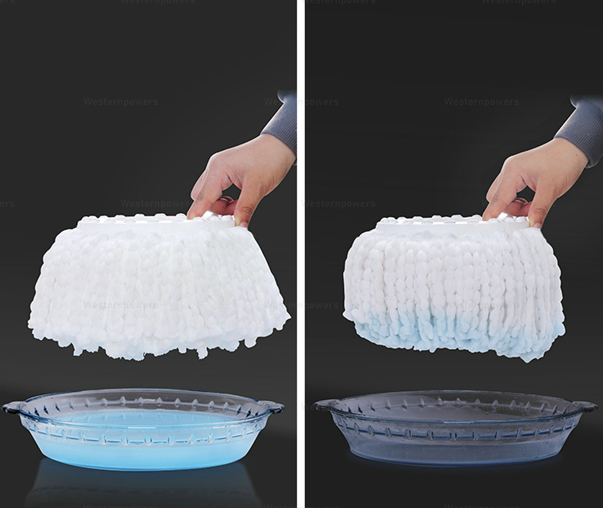 6 Pack Replacement Microfiber Mop Head Easy Cleaning Wring Refill for Spin Mop