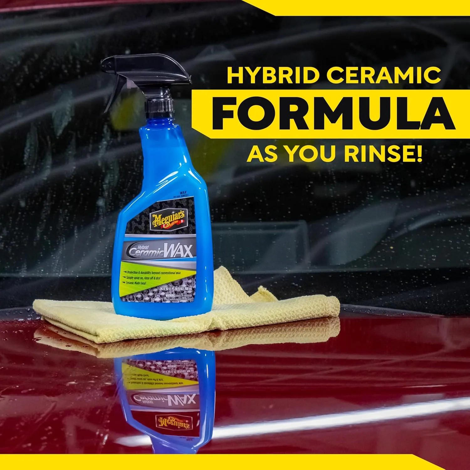 Hybrid Ceramic Wax Spray 26 Oz Advanced SiO2 Protective Car Detailing Sealant