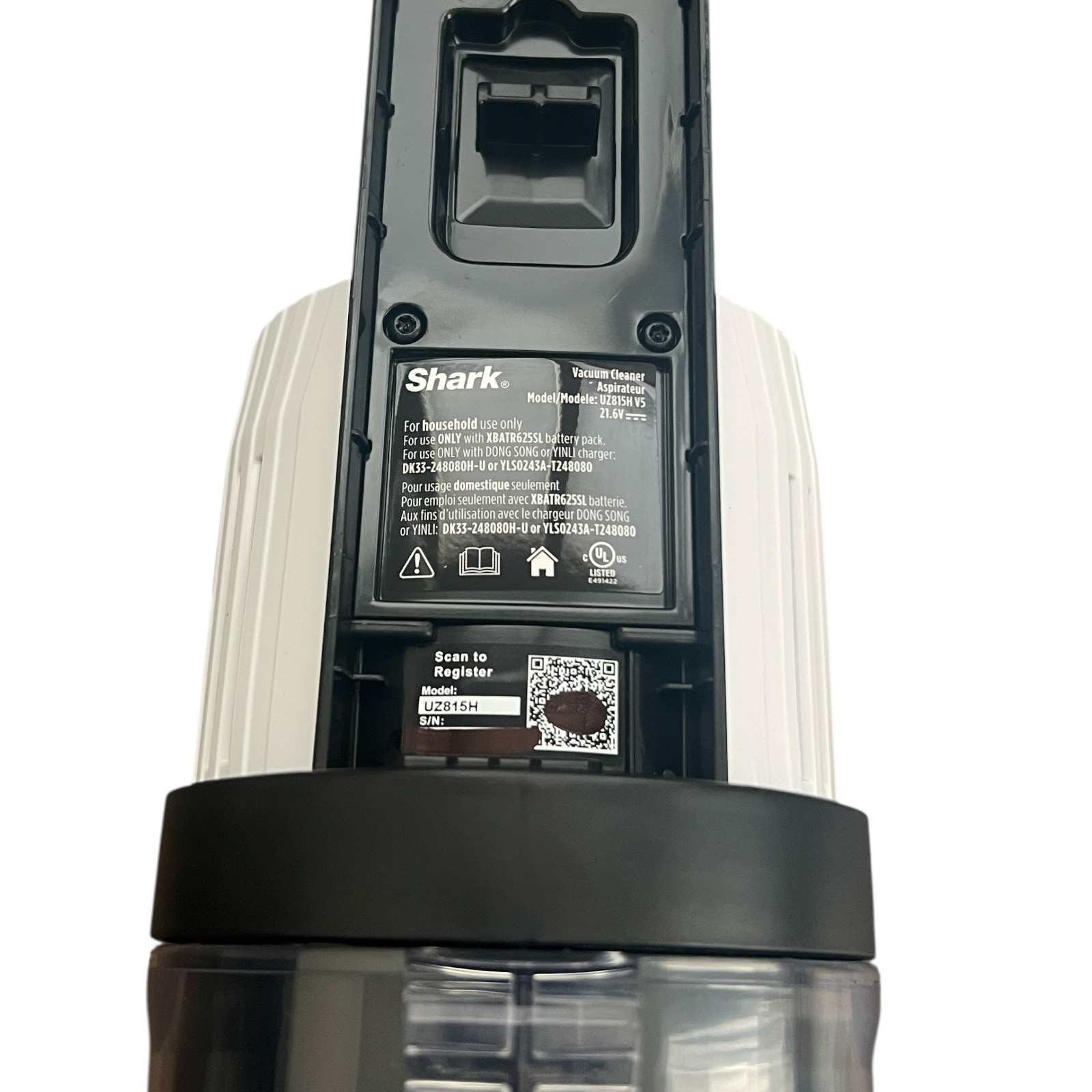 Genuine Shark UZ815H Stratos Handle Motor Body+Dust Bin+Filters (No Battery)