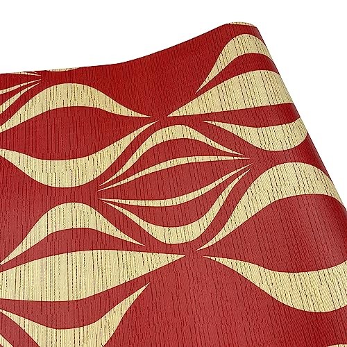 Yifely Red Geometric Design Furniture Paper Self-Adhesive Shelf Liner Dresser