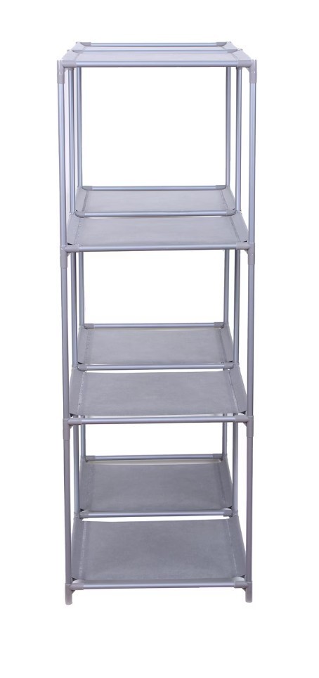 6-Cube Storage Rack Modular Organizer Unit Shelving – Gray – NEW – Easy Assembly