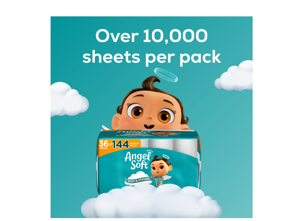 Angel Soft 2-Ply Toilet Paper, 36 Mega Rolls, 320 Sheets per Roll