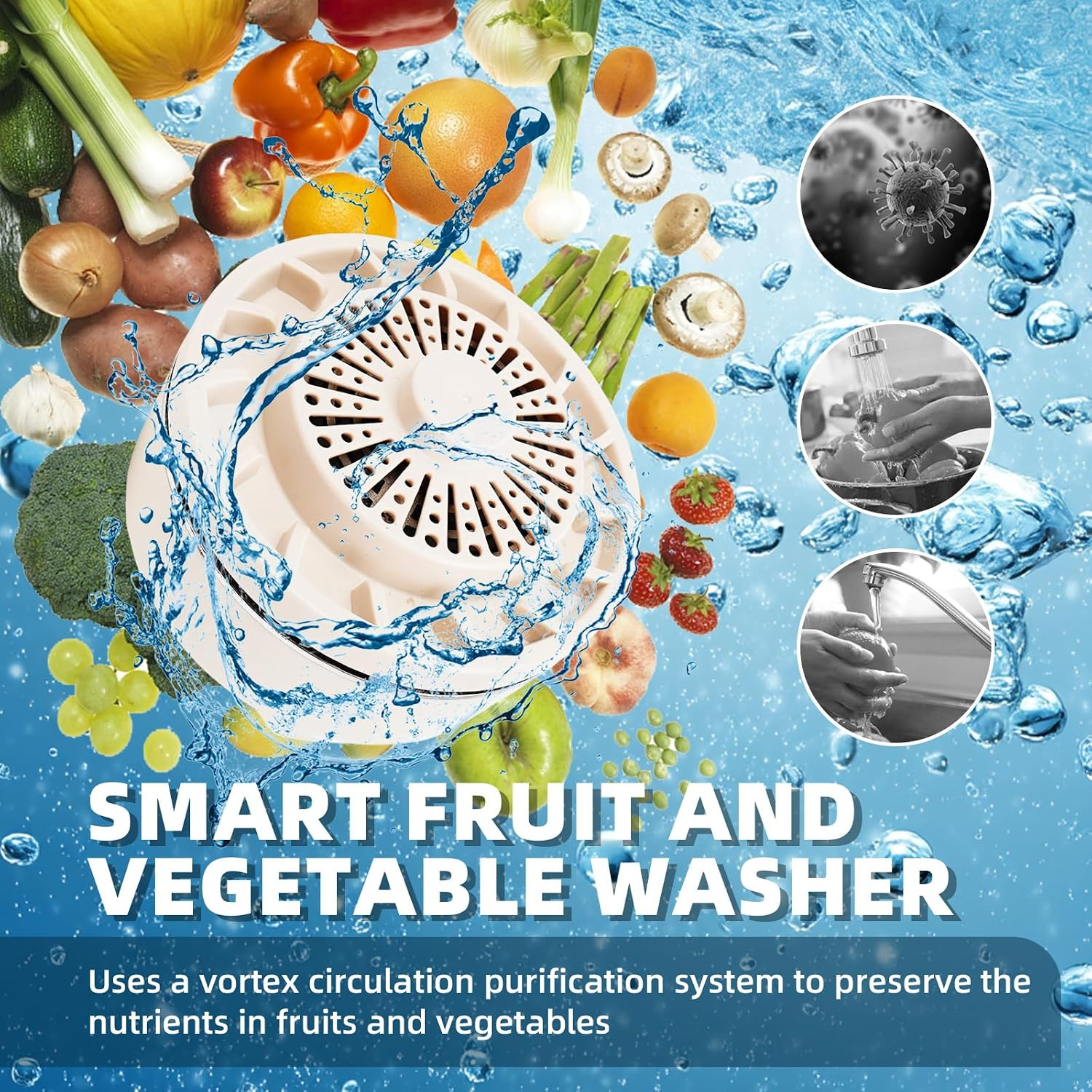 Cleaner, Portable Food Cleaner for Removing Surface Impurities, Wax & Grime, 10-