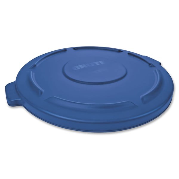 Rubbermaid Commercial 1779731 20 Gal Flat Trash Can Lid, 20 In W/Dia, Blue,