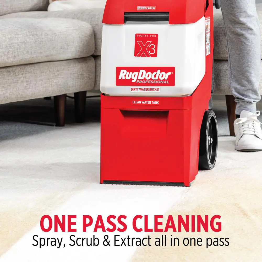 Mighty Pro X3 Commercial Upright Carpet Cleaner with Large Red Pro Pack