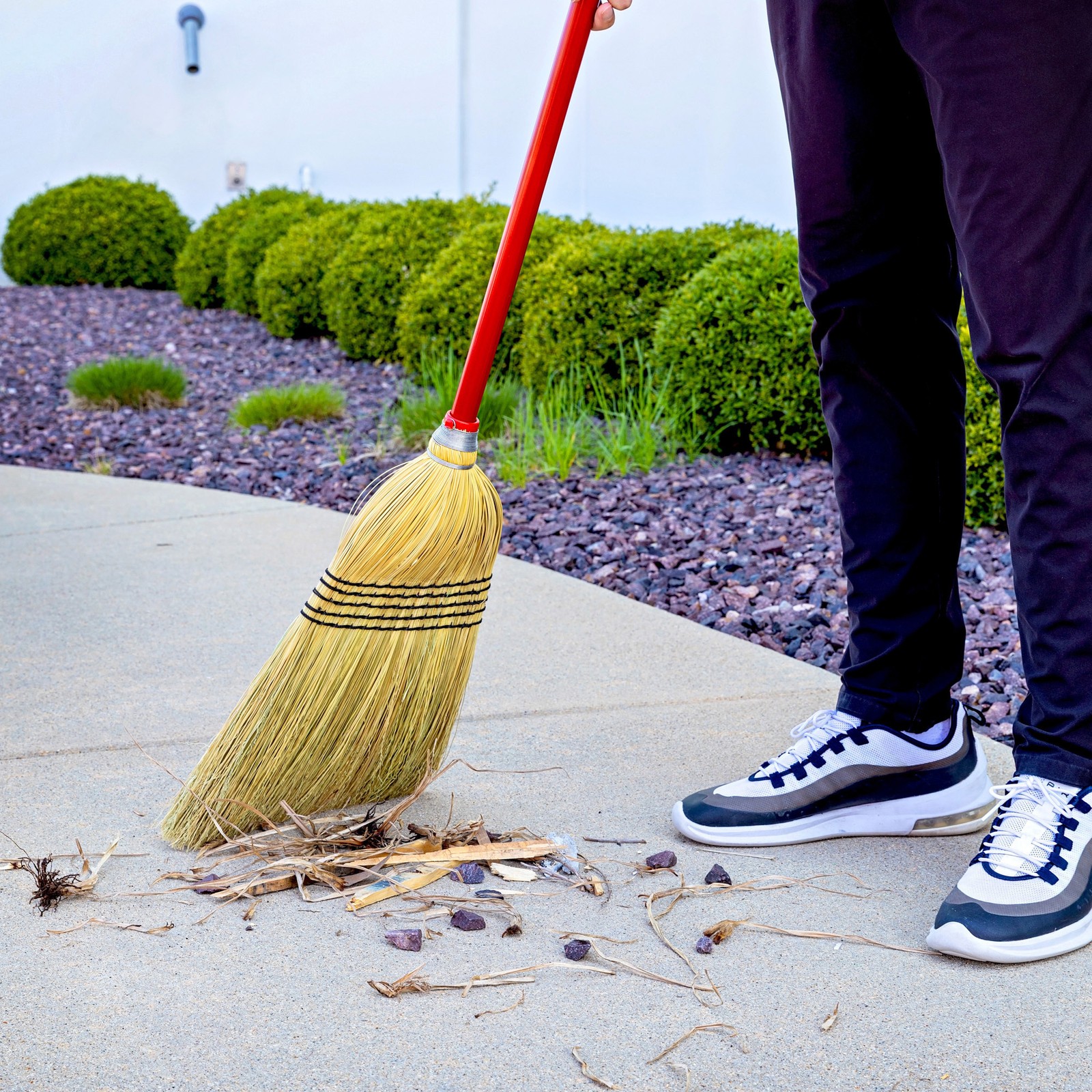 Libman 14in. Janitor Corn Broom, 57in.L Handle, Model# 502