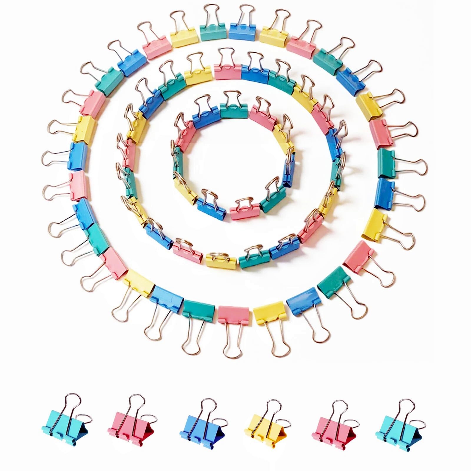 148Pcs Small Binder Clips Assorted Colored, 0.75 in/19mm, Colored