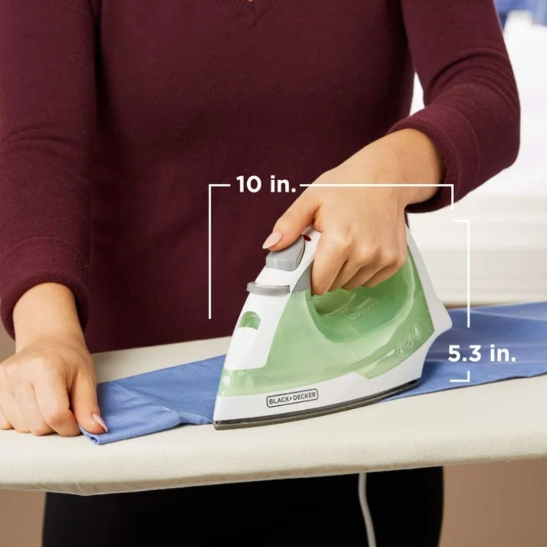 BLACK+DECKER Easy Steam Iron for Clothes, Smart Steam, 1200W, TrueGlide Nonstick