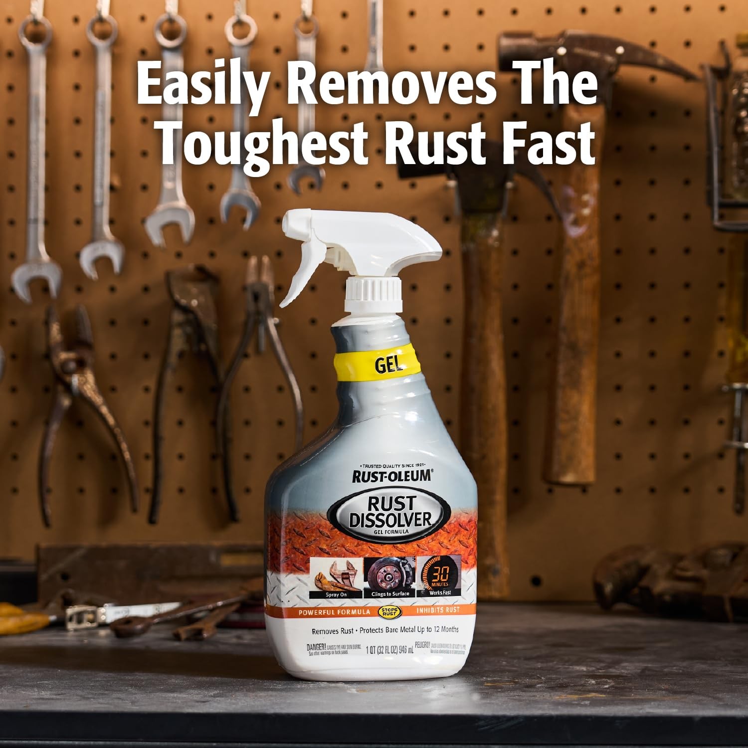 Rust-Oleum Rust Dissolver Trigger Spray Gel | 32 Fl Oz (Pack of 1), Color