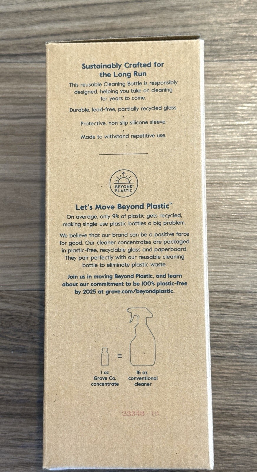 Grove Co. Glass Spray Bottle 16oz – White Silicone Sleeve w/ Spray Nozzle